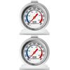 LMETJMA Термометр для духовки 50-300°C/100-600°F Термометры для духовки из нержавеющей стали с большим циферблатом Мгновенно считываемый кулинарный термометр