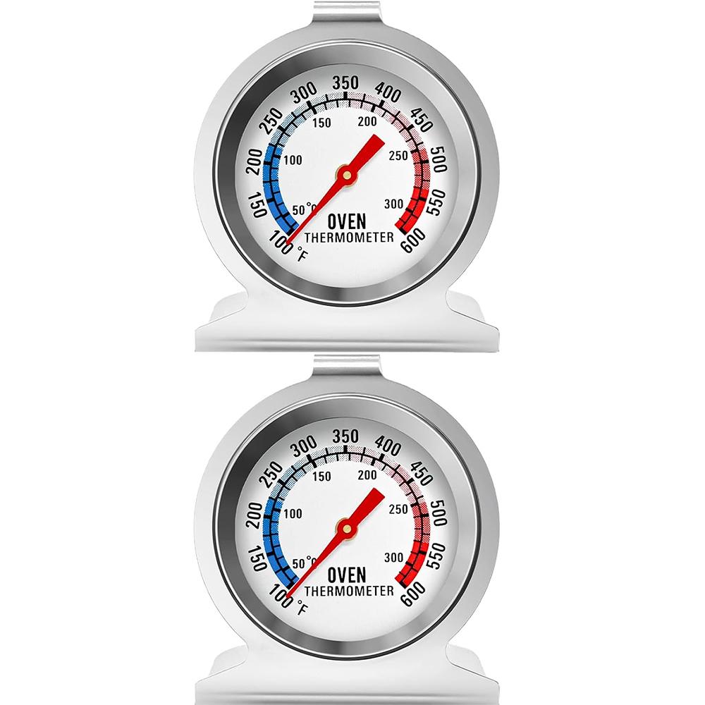 LMETJMA Термометр для духовки 50-300°C/100-600°F Термометры для духовки из нержавеющей стали с большим циферблатом Мгновенно считываемый кулинарный термометр