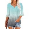 3/4 рукава топы для женщин повседневные оборки V-образный вырез футболки рабочие блузки нарядные туники топы