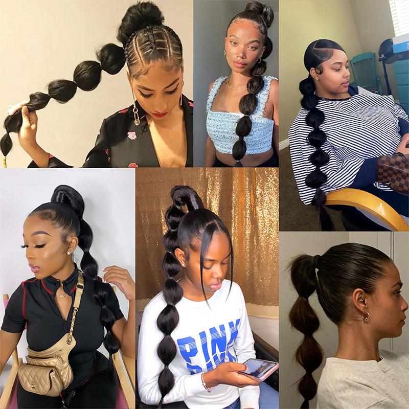 Парик-фонарь с пузырьками и хвостиком 30 дюймов, женский длинный синтетический парик с косичками, натуральный, для ролевых игр на Хэллоуин, вечеринка