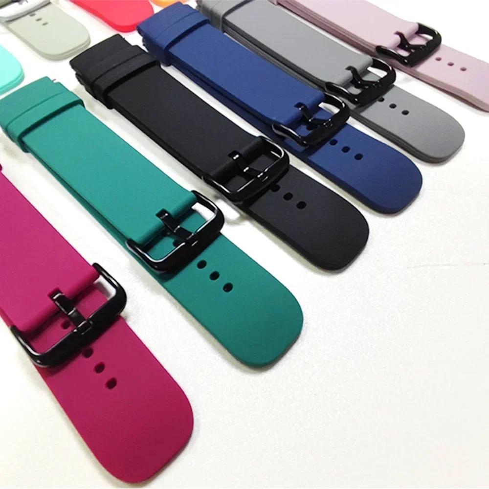 22 20mm Silicone Strap For Xiaomi Watch Band S4/S2 46mm/Mi Watch Color 2/S1 Pro Wristband For Amazfit Bip 6/GTR 4/GTS 4 Bracelet