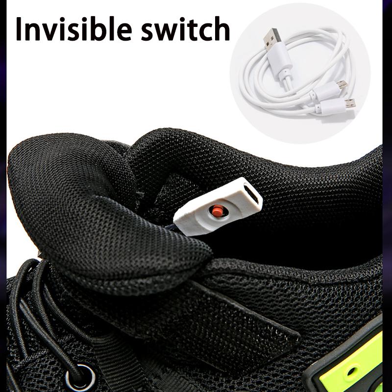 Children Luminous Sneakers Charging Switch LED Bling Bling Kids Glowing Sneakers Girls Laughing Shoes