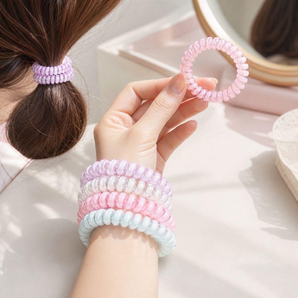 Gradient Color Phone Line Hair Ring Lightweight Hair Loop New Hair Tie Outdoor Travel