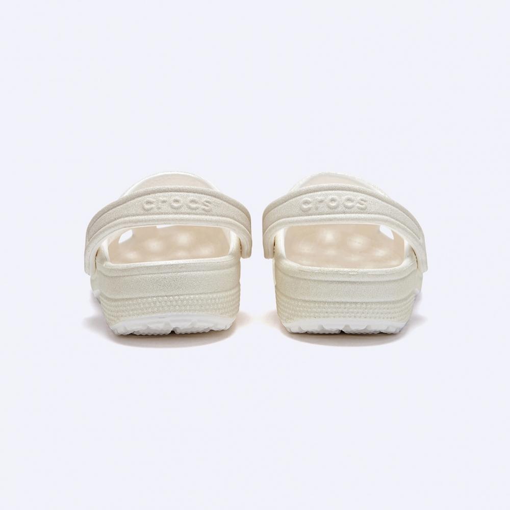 Crocs Классические блестящие сабо белые 205942 100