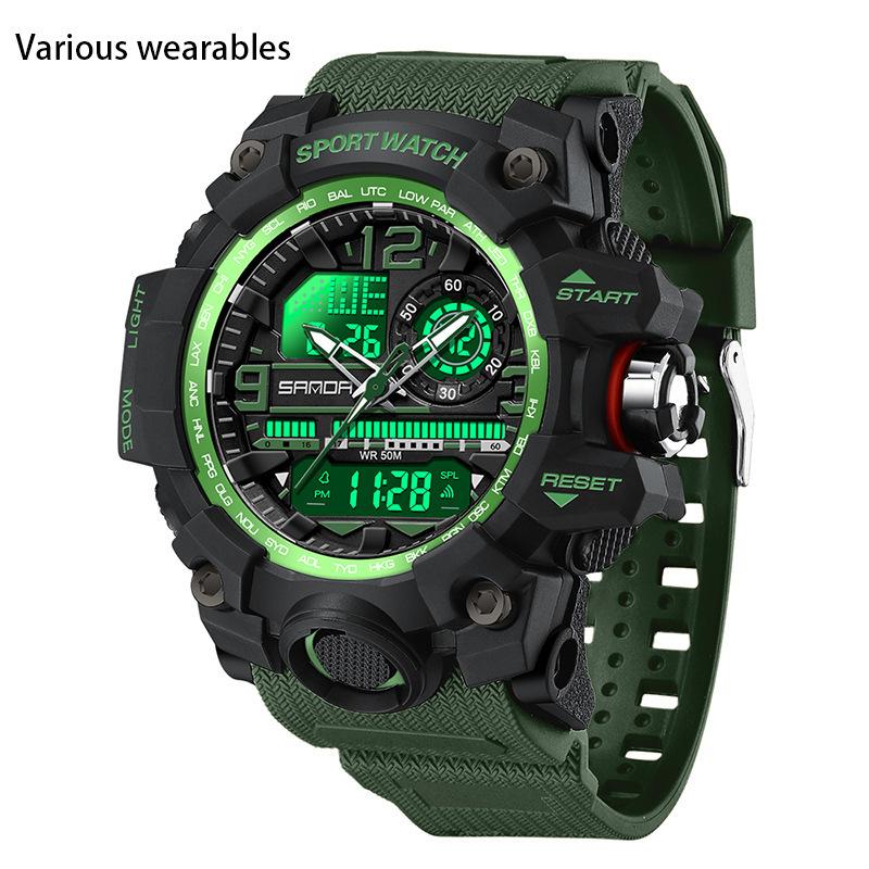New Watch Trend Fashion Men's Student Teen Electronic Watch Waterproof Multi-functional Watch