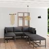 Day and Night - Day and Night Garden Furniture Set 7 Pieces and Gray Synthetic Rattan Cushions