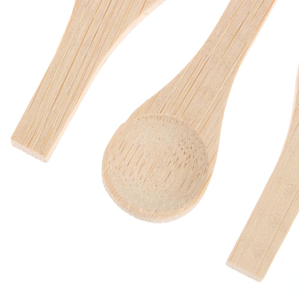 Wooden Salt Spoons 2.16 in Cute Small Wood Condiment Spoons Tiny Salt Spoons  For Salt