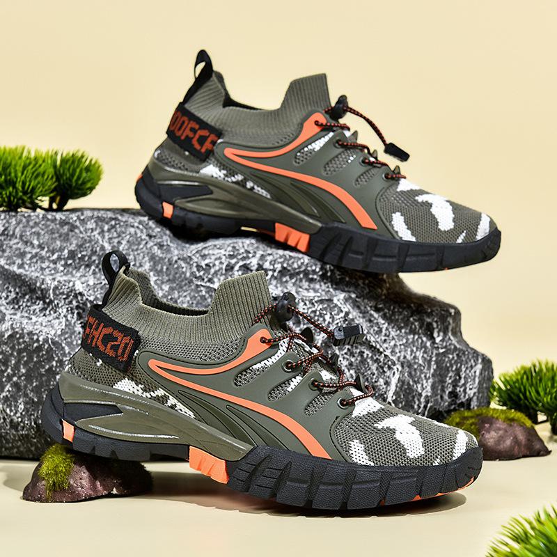 Новые полые модные походные туфли дышащие легкие летуче-тканые повседневные спортивные туфли уличная обувь для рыбалки