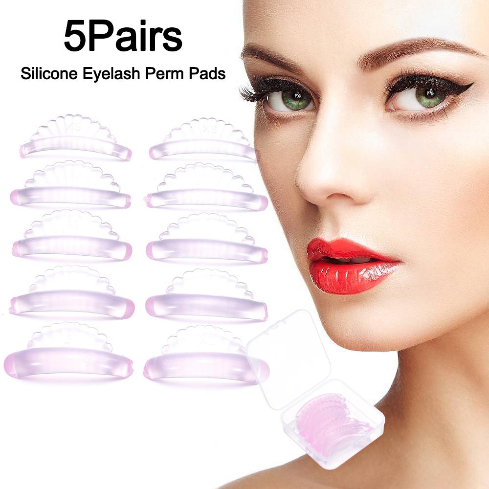 5Pairs Applicator Tools Silicone Eyelash Perm Pads Reusable Eyelash Lifting Shield Eyelashes