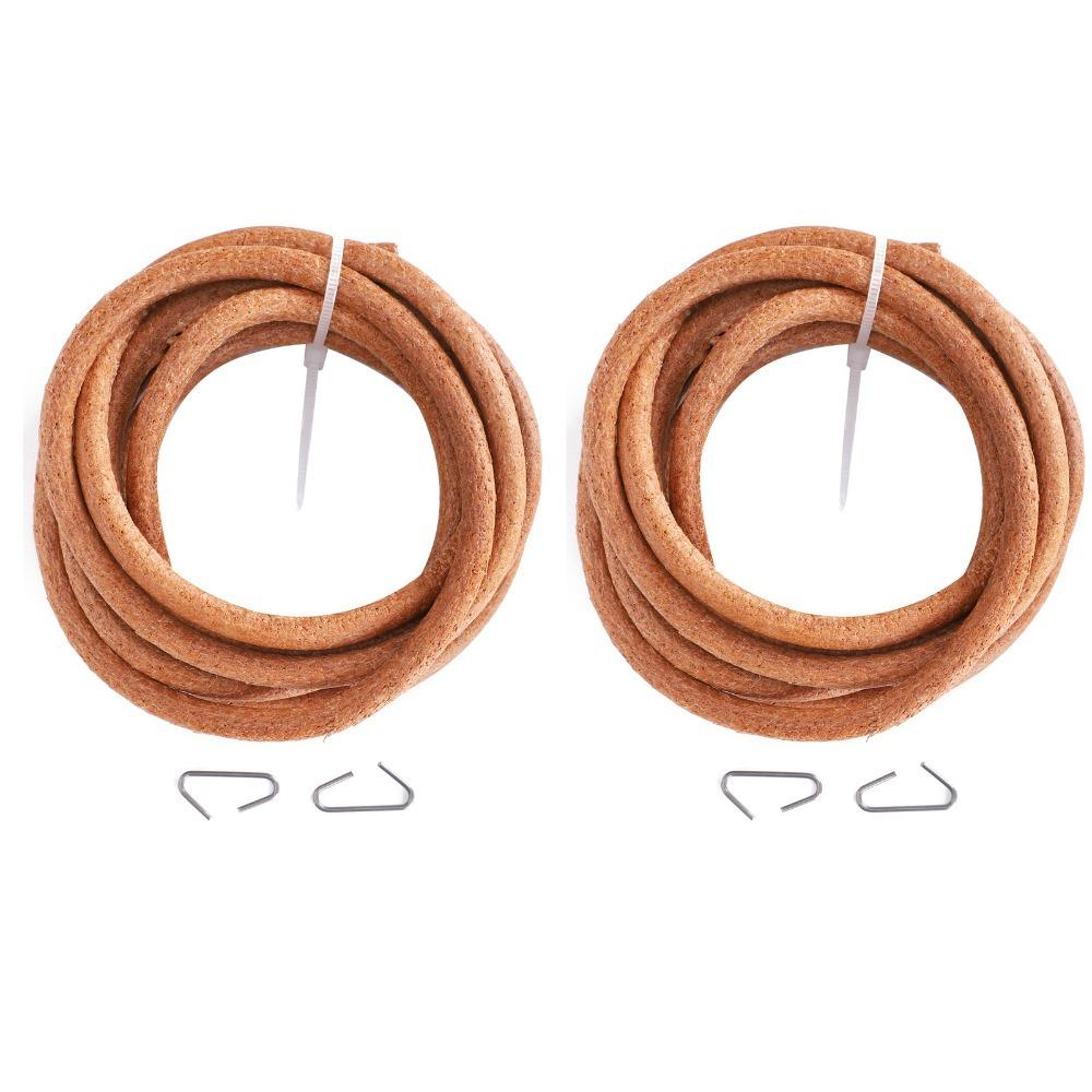 2pcs Cowhide Sewing Machine Belts 180cm 70.9 Inch Length Leather Drive Belt Durable With Hook Treadle Parts Home Use