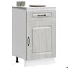 VidaXL Кухонный шкаф Kalmar сонома серый ДСП, напольный шкаф под раковину, напольный кухонный шкаф с ящиком, 853483