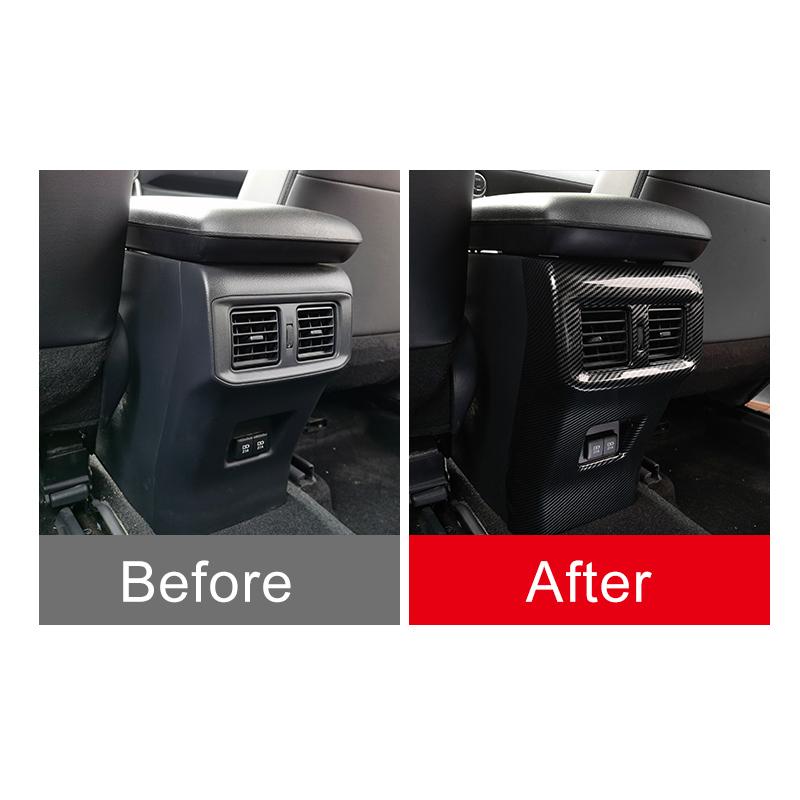 For Toyota RAV4 XA50      2024 2025 Hybrid ABS Car Rear Armrest Air Outlet Trim Panel Pad Cover Sticker