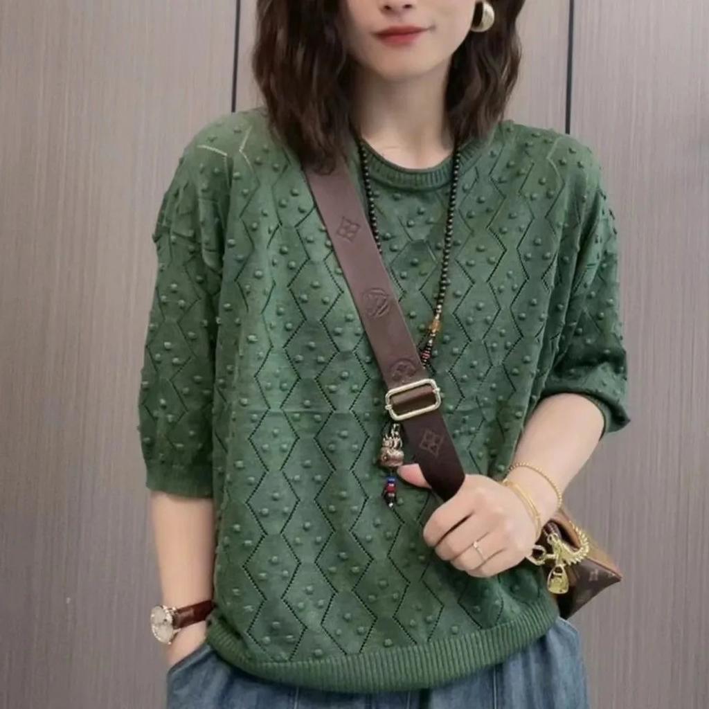 WTEMPO О-образный вырез свободный длинный рукав весна осень свитера женские однотонные повседневные ретротеплые вязаные пуловеры