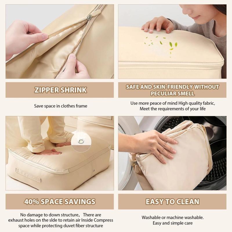 Ультракомпактный органайзер для самостоятельного сжатия, сумка для хранения одежды в спальне на молнии