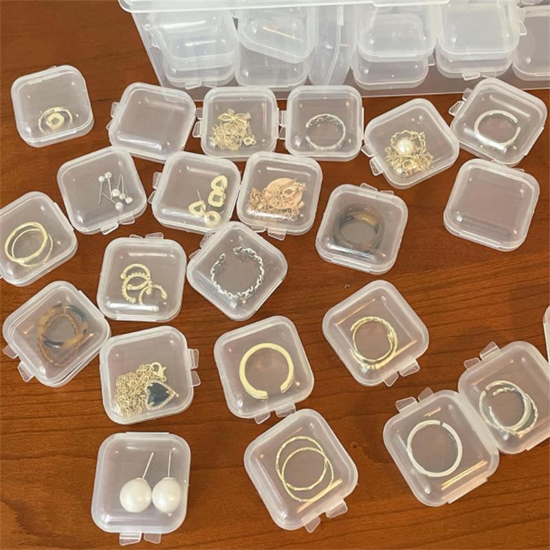 12 шт. мини пластиковые контейнеры для хранения коробка портативный держатель для таблеток и лекарств органайзер для хранения ювелирных изделий упаковка для сережек и колец