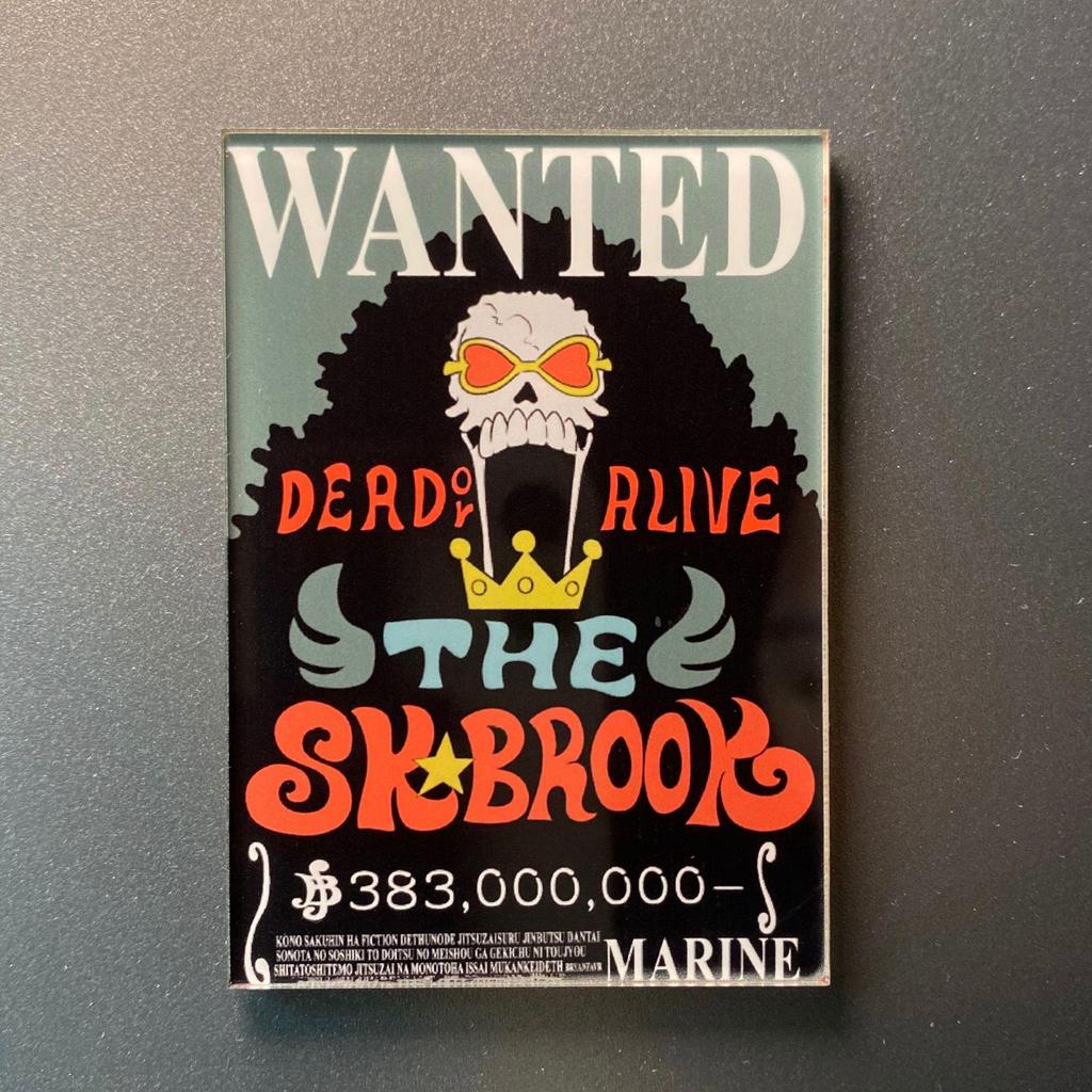 Creative One Piece Wanted Poster Magnet - Anime Cartoon Fridge Decor & Message Sticker