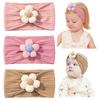 3Pcs/set Soft Nylon Headscarf Suitable for Newborn Baby Girls Flower Headband Elastic Hairband Turban Toddler Hair Accessories