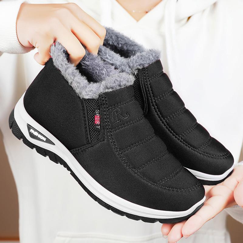Хлопковая обувь мужская зимняя мужская обувь мужская и женская одинаковая сноубутсы на толстой подошве утепленные уличные короткие ботинки обувь для пожилых