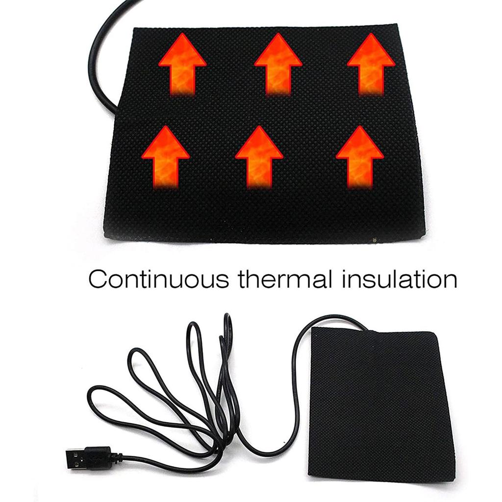 10*20 см грелка из углеродного волокна USB низковольтная электрическая нагревательная пленка для потепления талии нагревательная ткань