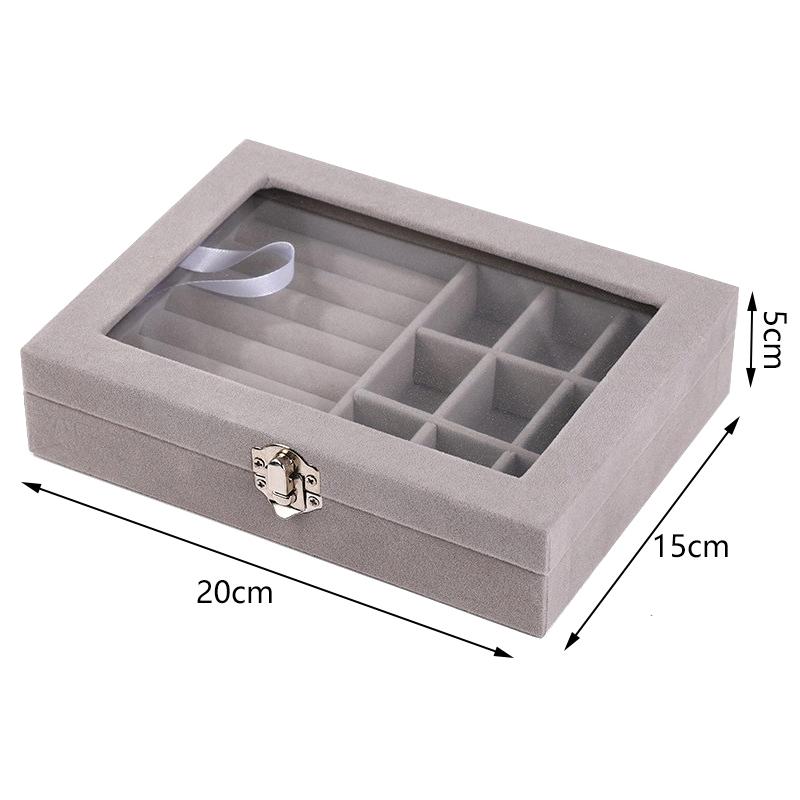 Бархатный чехол с крышкой, коробка для хранения колец, поднос, держатель, коробка для хранения сережек, колец, браслетов, органайзер