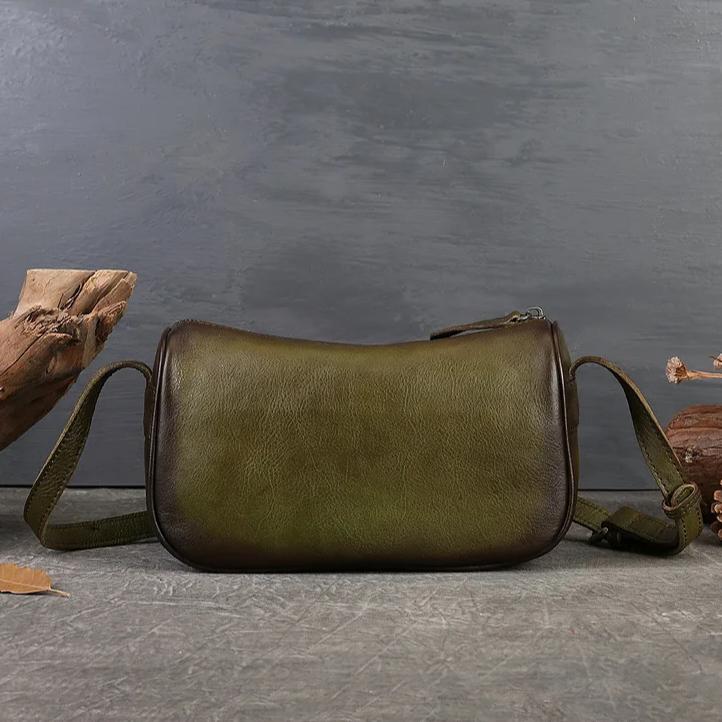 Johnature Vintage Натуральная кожа Универсальная женская сумка Ручной работы из коровьей кожи Повседневные однотонные сумки через плечо и через плечо