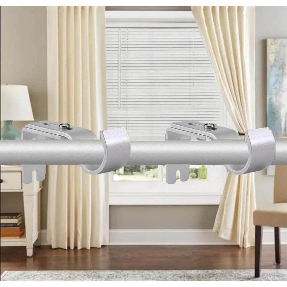 6 шт. Регулируемые кронштейны для карниза для штор, металлические прочные держатели для карнизов, фурнитура, вешалка для поддержки карниза для штор