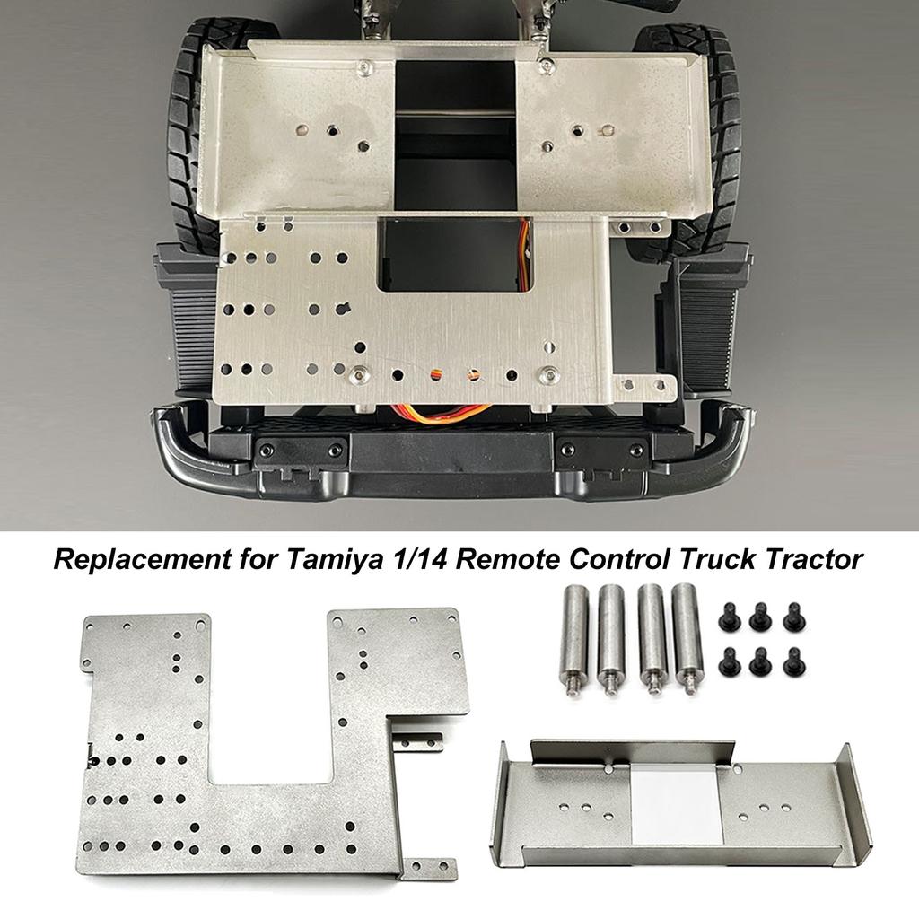 Верхняя пластина второго этажа из нержавеющей стали, сменная пластина крепления батареи для Tamiya 1/14