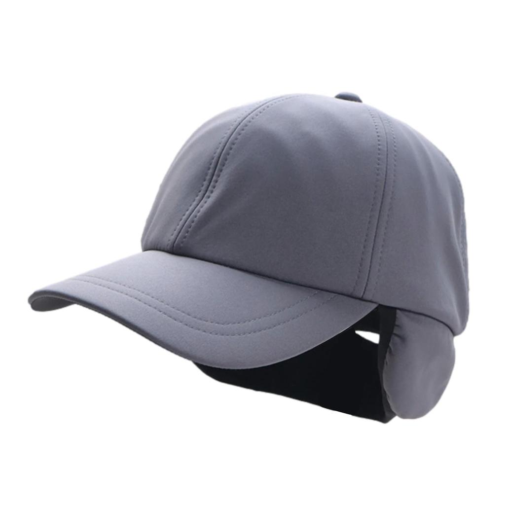 Шапка Haberly с Идеально подходит для холодной погоды и активного отдыха Мужские флисовые наушники, Погода, Спорт, (Серый)