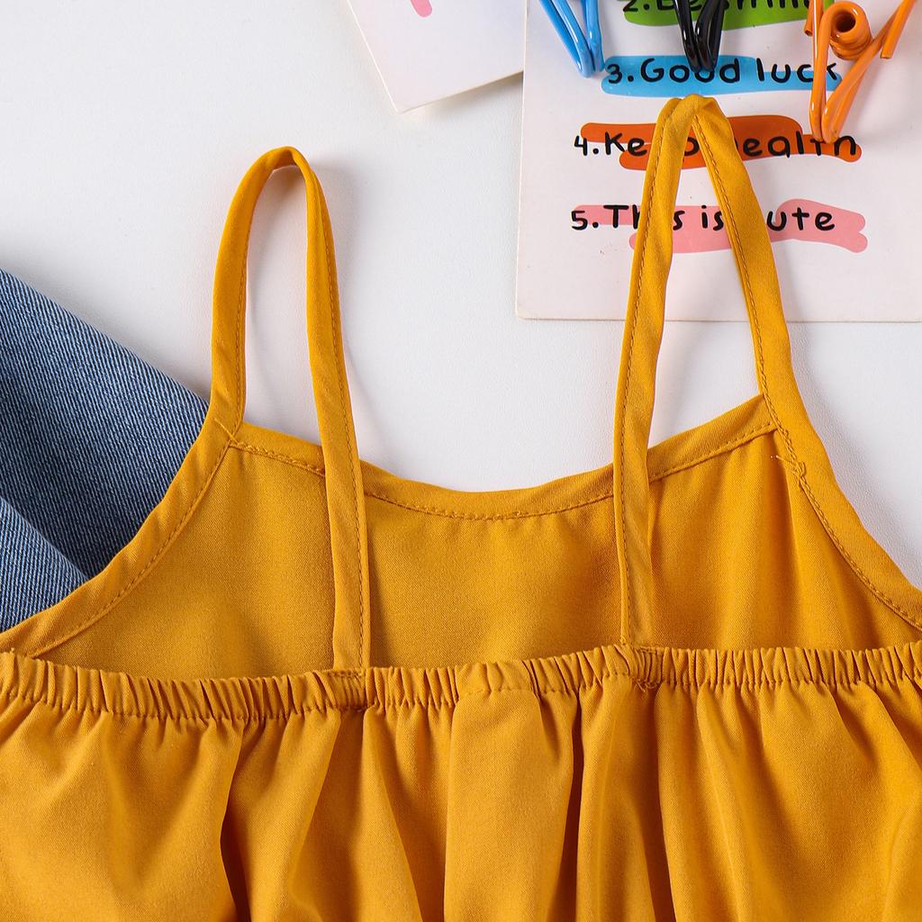 Модный костюм для девочек, весенне-летний детский повседневный комбинезон с шортами + простая джинсовая куртка с поясом