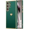 Case - BOOLING - for Samsung Galaxy S25 Ultra - TPU - Shockproof - Anti-Scratch - Galvanized Heart - Night Green