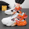 Men's Plus Size Lightweight and Fashionable Color Blocked Thick Soled High Top Sports and Leisure Shoes Running Shoes