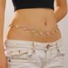 1 шт. Стильная универсальная женская металлическая поясная цепочка, аксессуары, декоративная цепочка для бикини, поясная цепочка, украшение для тела