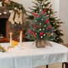 Christmas Tree With Lights, 20inch Table Top Miniature Christmas Trees Pre Lit Artificial Christmas Tree Spruce Desk Decoration With Miniature Tree