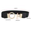 Women Adjustable Thin Belts Ladies Fashion Luxury Brand Skinny Coat Jacket Dress Waist Belt Gold Round Button Waistband