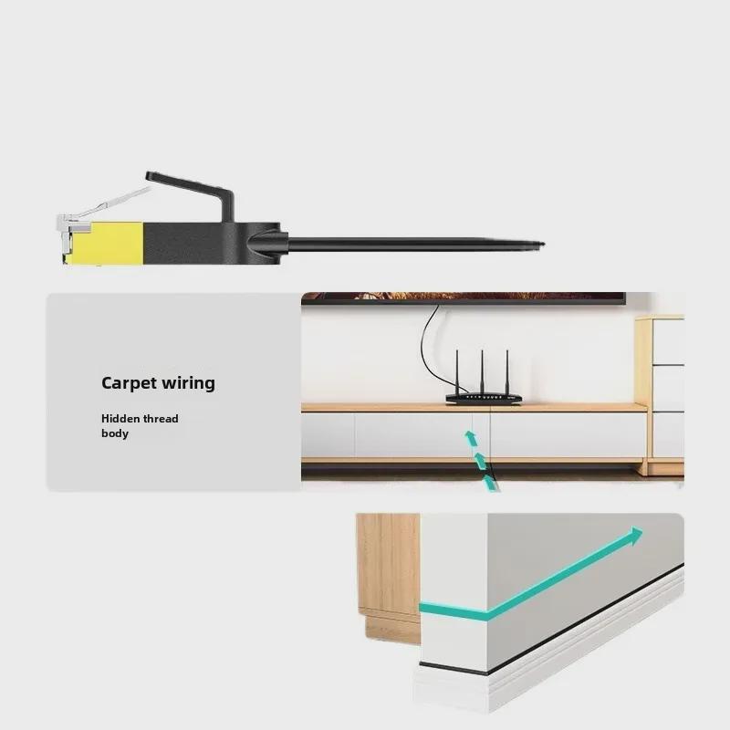 Shanze CAT7 High-Speed Shielded Flat Ethernet Cable, 10G Gold-Plated, Eight-Core Pure Copper Twisted Pair.