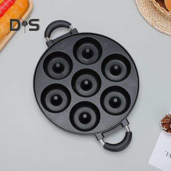 Сковорода для выпечки торта с 7 отверстиями, гладкая сковорода для омлета, антипригарная сковорода для шариков осьминога, омлетница для завтрака