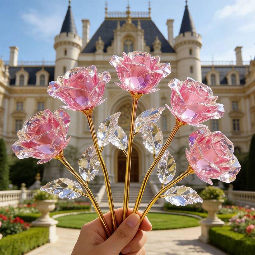 10Pcs Large Eternal Roses Handcrafted Foil Plated Rose for Valentine's Day and Mother's Day