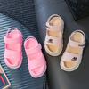 Children Summer Beach Sandals Boys Anti-kick Anti-slip Cool Sandals Girls Pure Color Fashion Summer Shoes Baby Soft Sandals