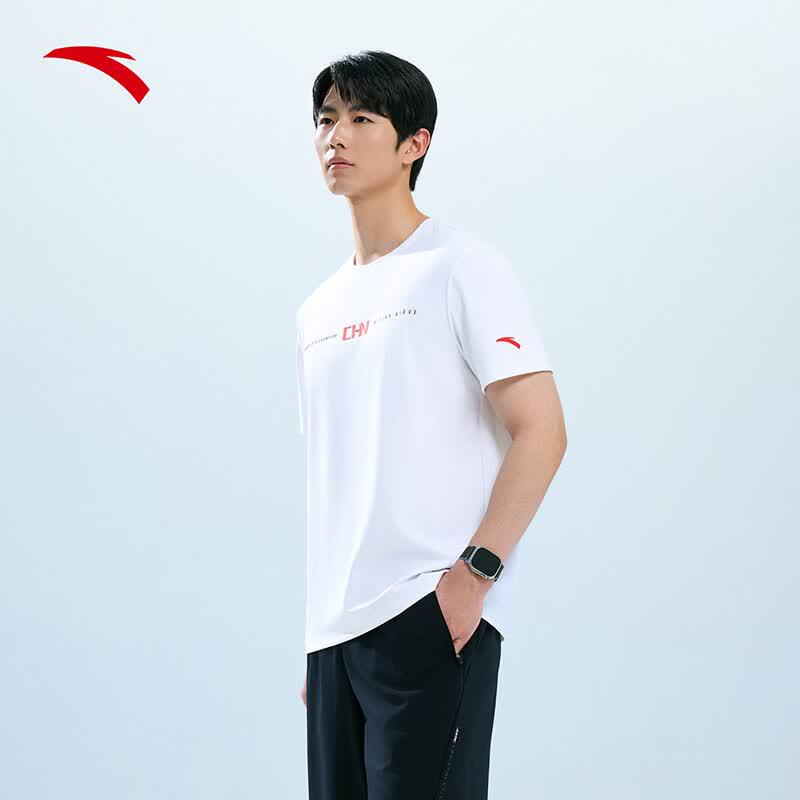 ANTA CHN Series Ice Yarn Quick-Dry Men's Short Sleeve T-Shirt