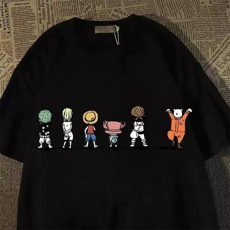 Футболка с принтом Аниме Манга One Piece Луффи, футболка, короткий рукав, полиэстер