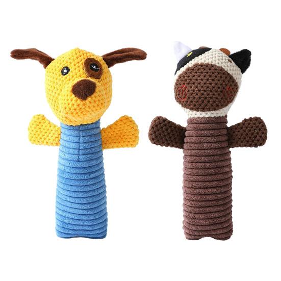 Пищащая игрушка для собак, плюшевые игрушки, жевательная игрушка для собак с хрустящей бумагой, интерактивная игрушка для перетягивания каната для маленьких и средних собак