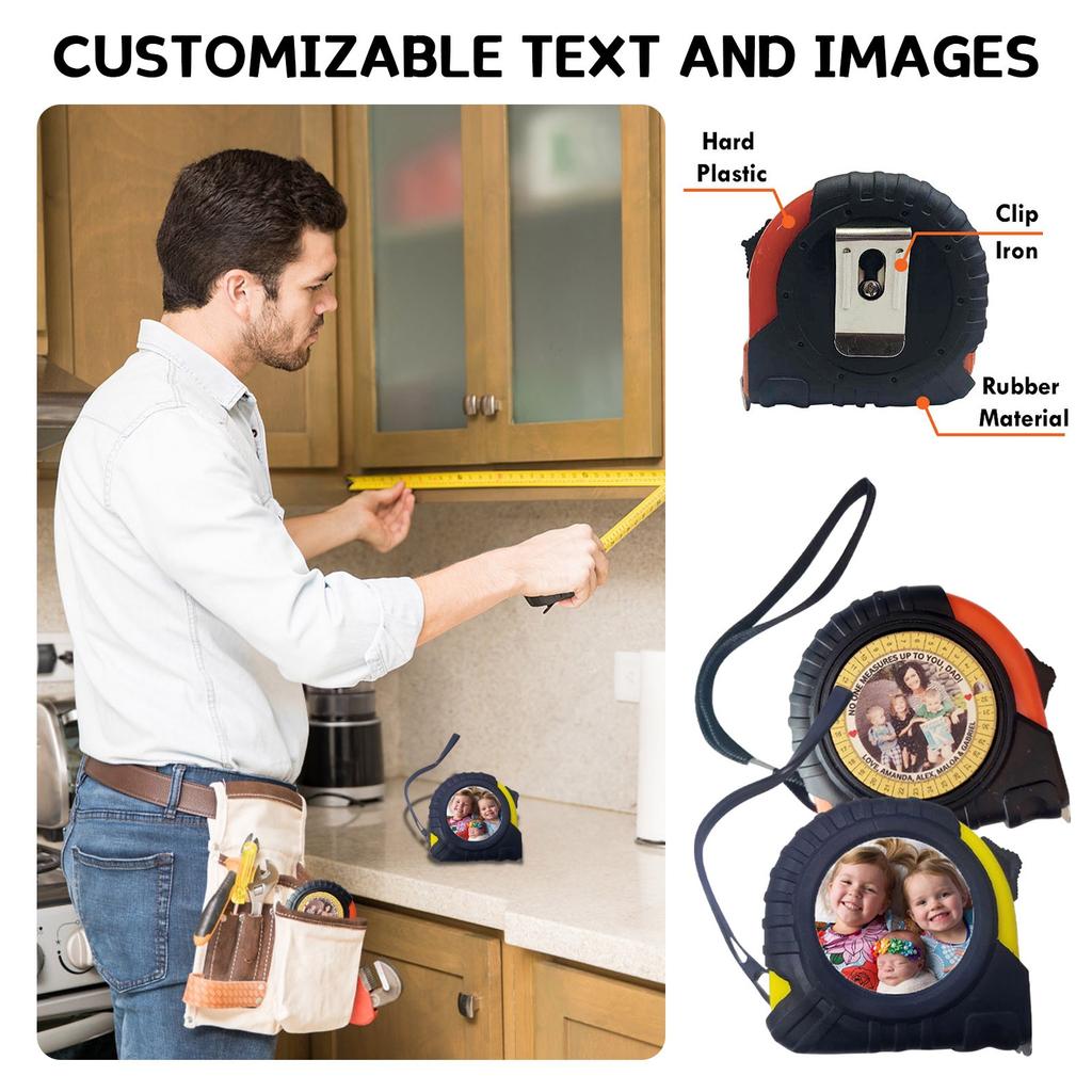 Персонализированная фоторулетка Индивидуальная фоторулетка с фотографией/текстом, 3 мВыдвижная измерительная лента Подарок для дедушки, мужа