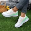 Модная обувь для женщин 2024 года, горячая распродажа, женская обувь на шнуровке, вулканизированная обувь, осенняя дышащая сетка, разноцветная повседневная удобная обувь для ходьбы