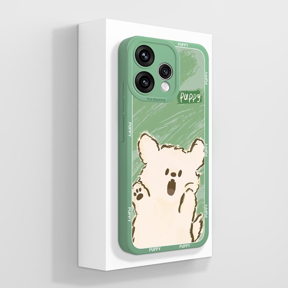 Case For Oppo Reno 15 Pro Mini 15F 15C 5G Lovely Cartoon Patterns Phone Cover For Oppo Reno15 Soft Smooth Liquid Silicone Bumper