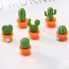6pcs Cute Succulent Plant Magnet Button Cactus Refrigerator Message Sticker  Kitchen Restaurant and