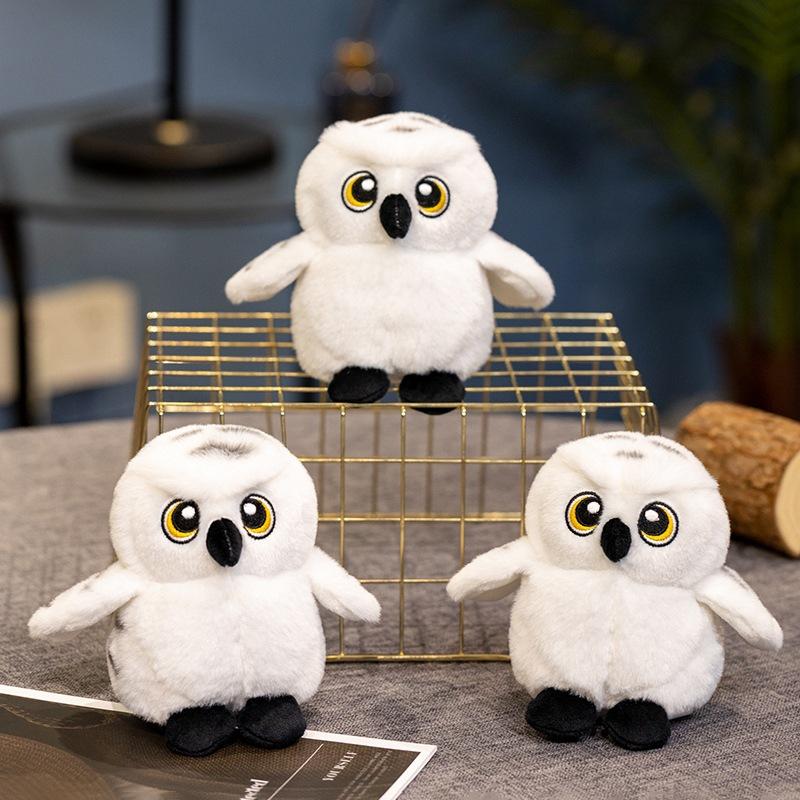 Realistic Snowy Owl Stuffed Animal Plush Toy, Cute Figure Decoration, Kids Educational Tool, Soft Faux Bird