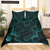 3D Honeycomb King Queen Пододеяльник Твердый Геометрический Комплект Постельного Белья Для Подростков Взрослый Психоделический Абстрактный 2/3 шт Полиэстер Пододеяльник