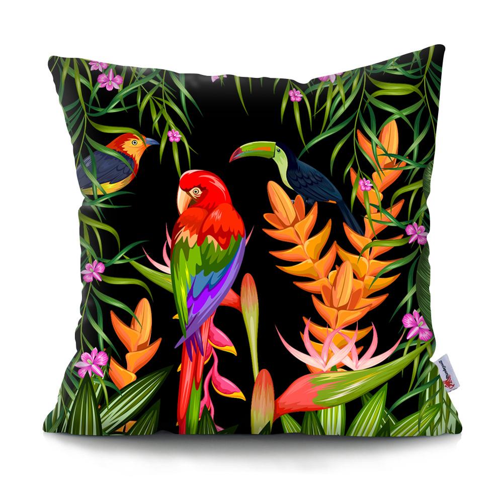 45x45 см Ins цветок тропическое растение попугай наволочка гостиная диван офисное сиденье автомобиля наволочка украшение дома