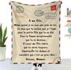 Spanish Letters Blanket To My Daughter In Spanish Warm Cozy Letter Throw Blanket for Bed Sofa Couch Birthday Gift Queen King