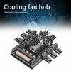 Многоканальный разветвитель Кулер Охлаждающий вентилятор Хаб ПК SATA 1 к 8 3Pin 12V Разъем питания Адаптер печатной платы 2-уровневый регулятор скорости 4PIN Адаптер